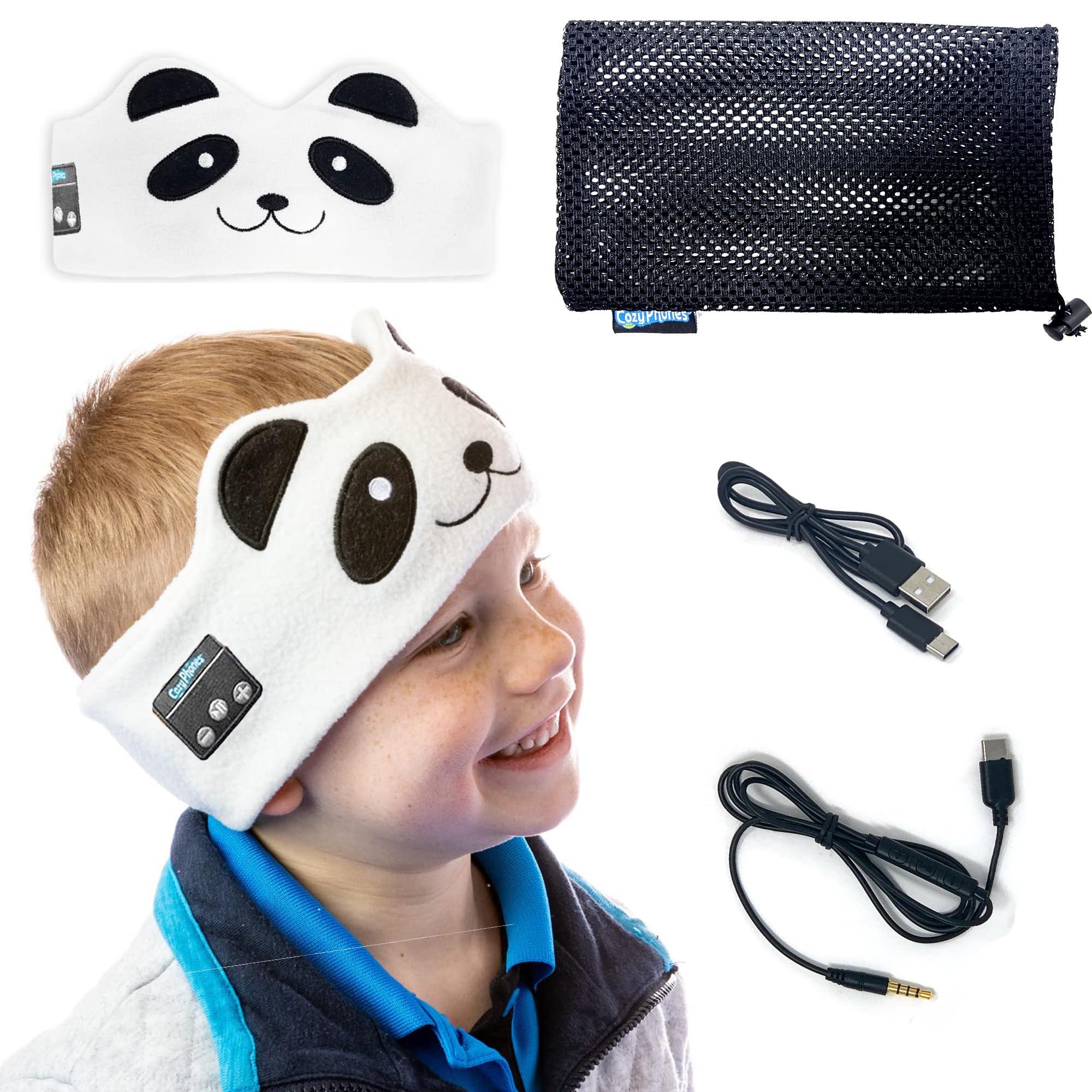 Secure-IT🔒Wireless Panda Sensory & Sleep Headphones for Kids
