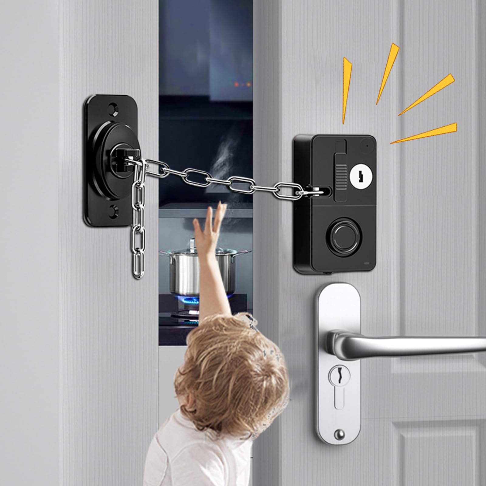 Secure-IT🔒Smart Child Safety Door & Cabinet Lock with Built-In Alarm