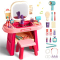 Secure-IT🔒 Glamour & Glow Interactive Toddler Vanity & Stool Set