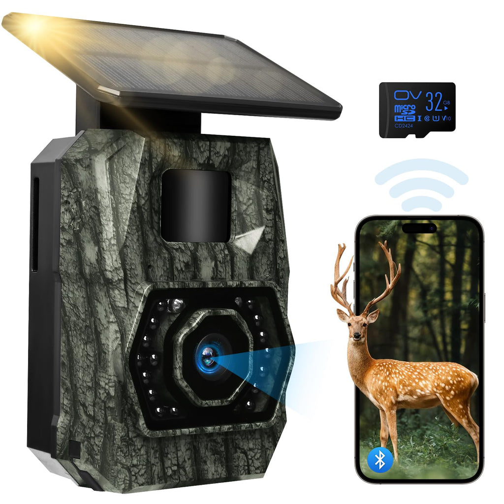 Secure-IT🔐 MAXDONE 48MP Solar WiFi Trail & Security Camera Bundle