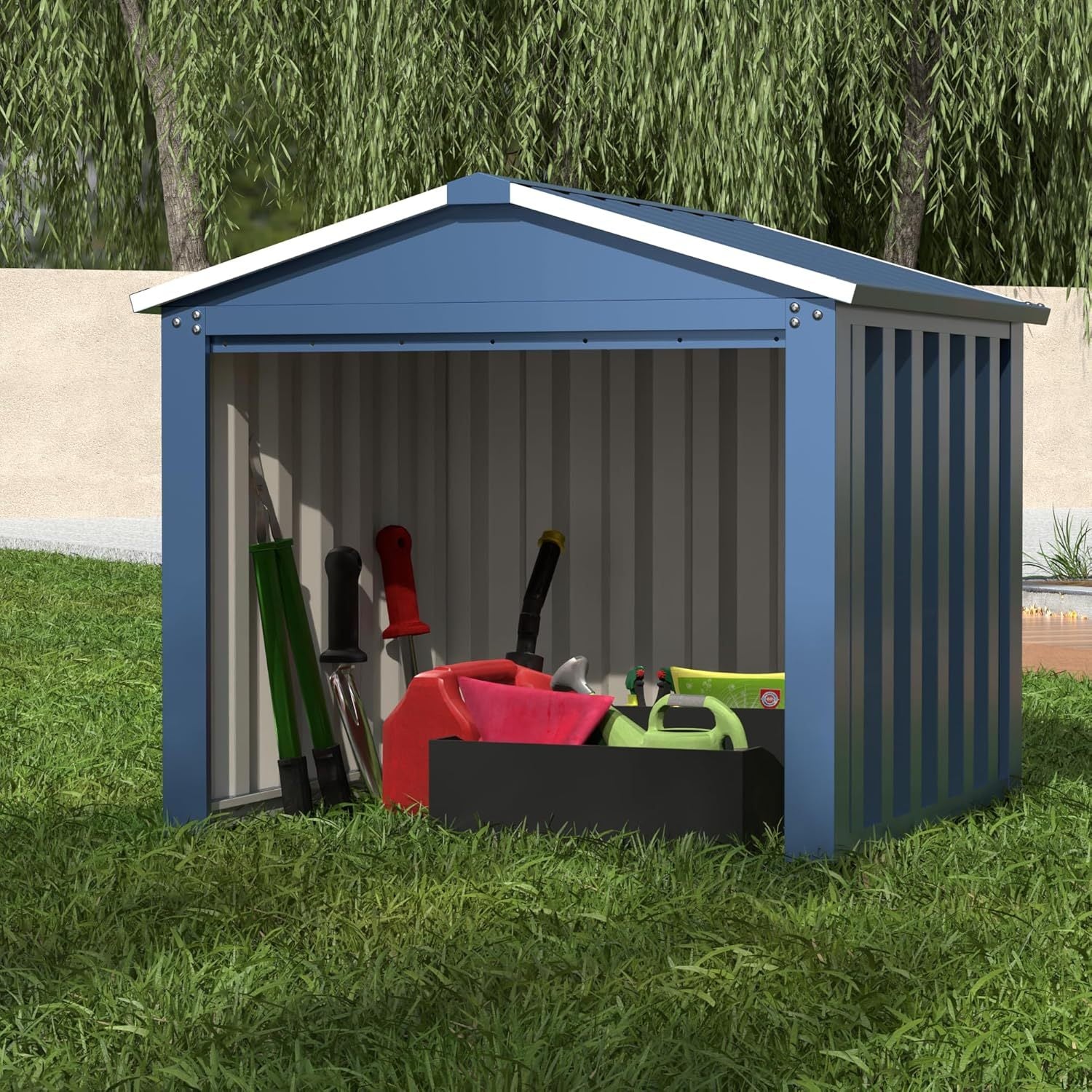 Secure-IT🔐 Professional 3ft x 3ft Galvanized Steel Outdoor Utility Storage Suite