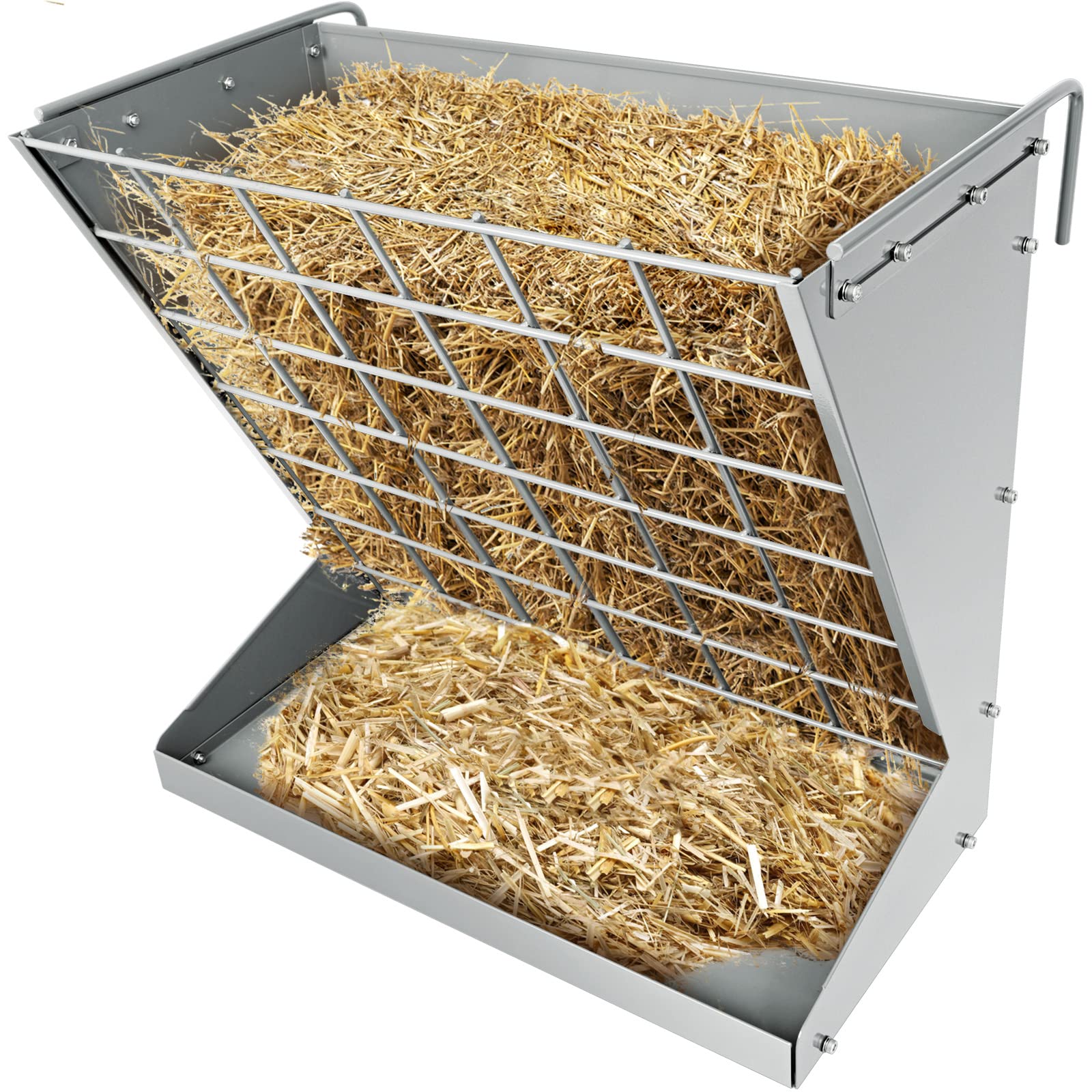 Secure-IT🔐 YXJSTO Heavy-Duty 2-in-1 Galvanized Wall-Mount Hay & Grain Feeder