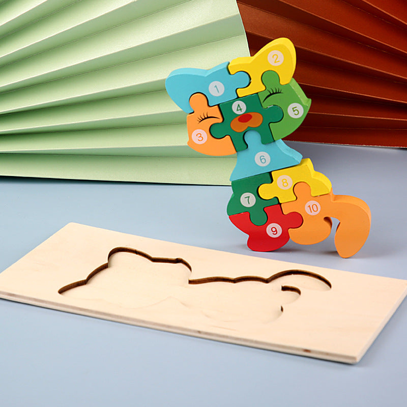 Secure-IT🔒 Color Coded Wooden Animal Number Puzzle