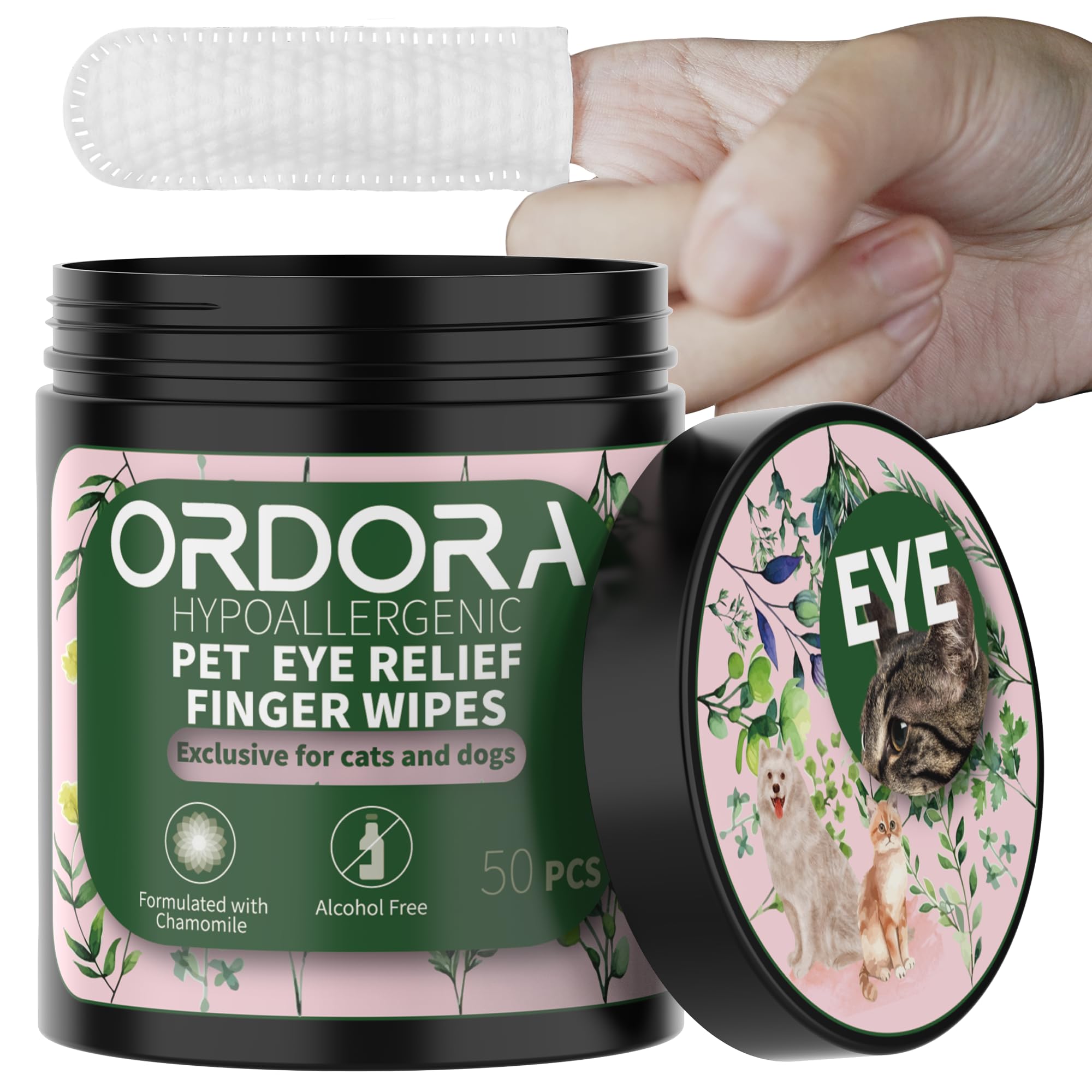 Secure-IT🔐 ORDORA Hypoallergenic Pet Eye Relief & Tear Stain Wipes