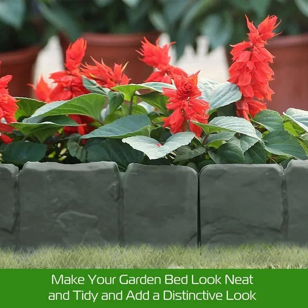 Secure-IT🔒 Miss Mary Math Professional 20-Piece Pebble Effect Plastic Garden Lawn Edge Suite