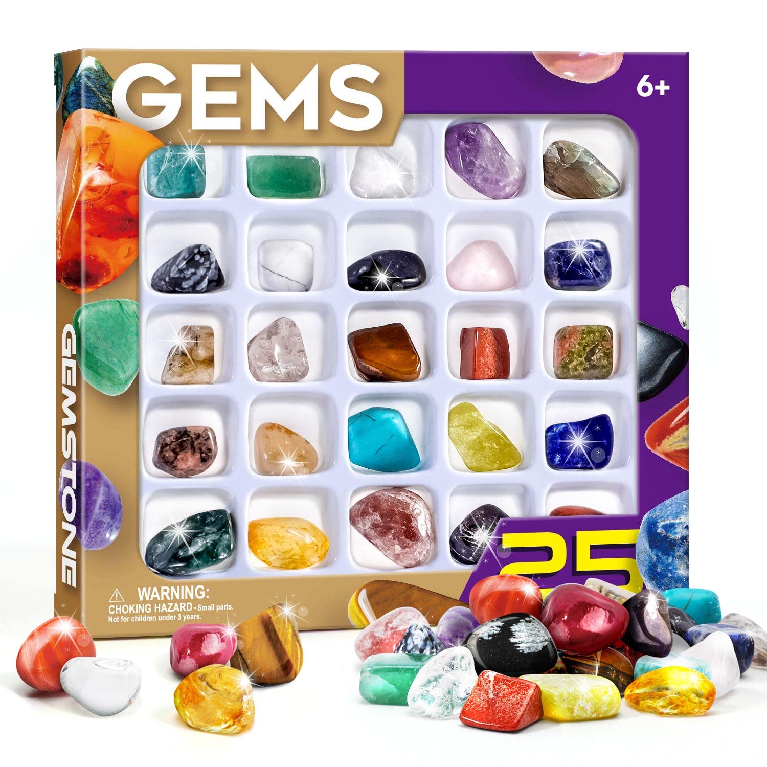 Secure-IT🔐 Ms. Mary’s 25-Piece "Earth’s Treasures" Gemstone & Geology Discovery Kit
