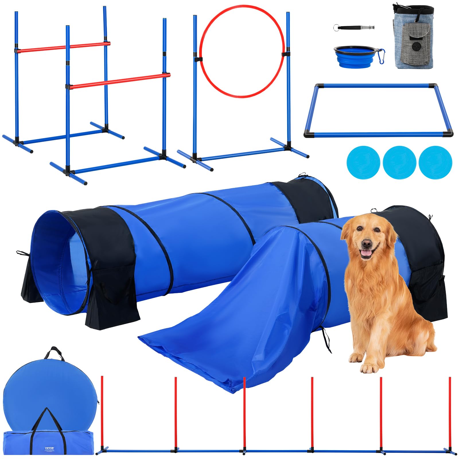 Secure-IT🔐 VEVOR 13-Piece Professional Dog Agility Training & Obstacle Course