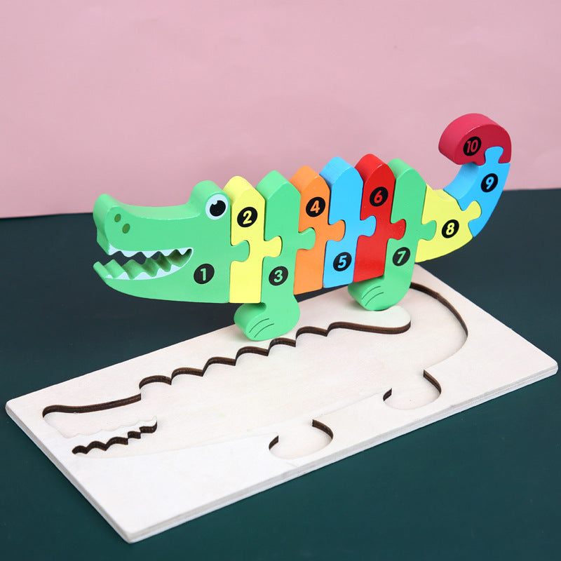 Secure-IT🔒 Color Coded Wooden Animal Number Puzzle
