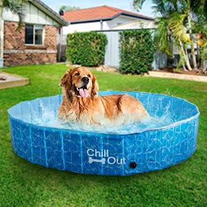 Secure-IT🔐 ALL FOR PAWS 48" Foldable Anti-Skid Pet Swimming Pool (Large)