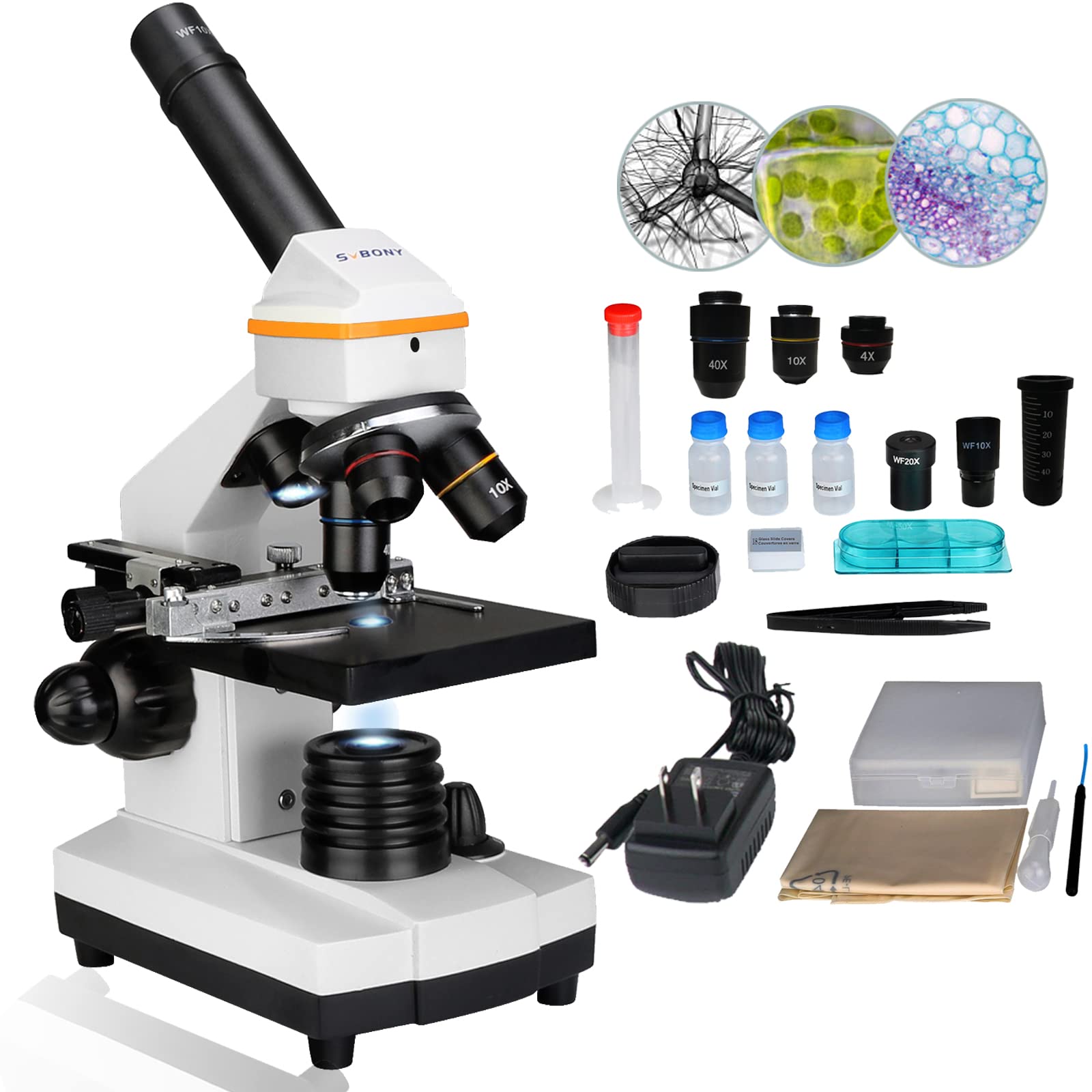 Secure-IT🔒Ms. Mary Math Explorer Series: Student Microscope Kit (1600X Magnification) with Mechanical Stage.