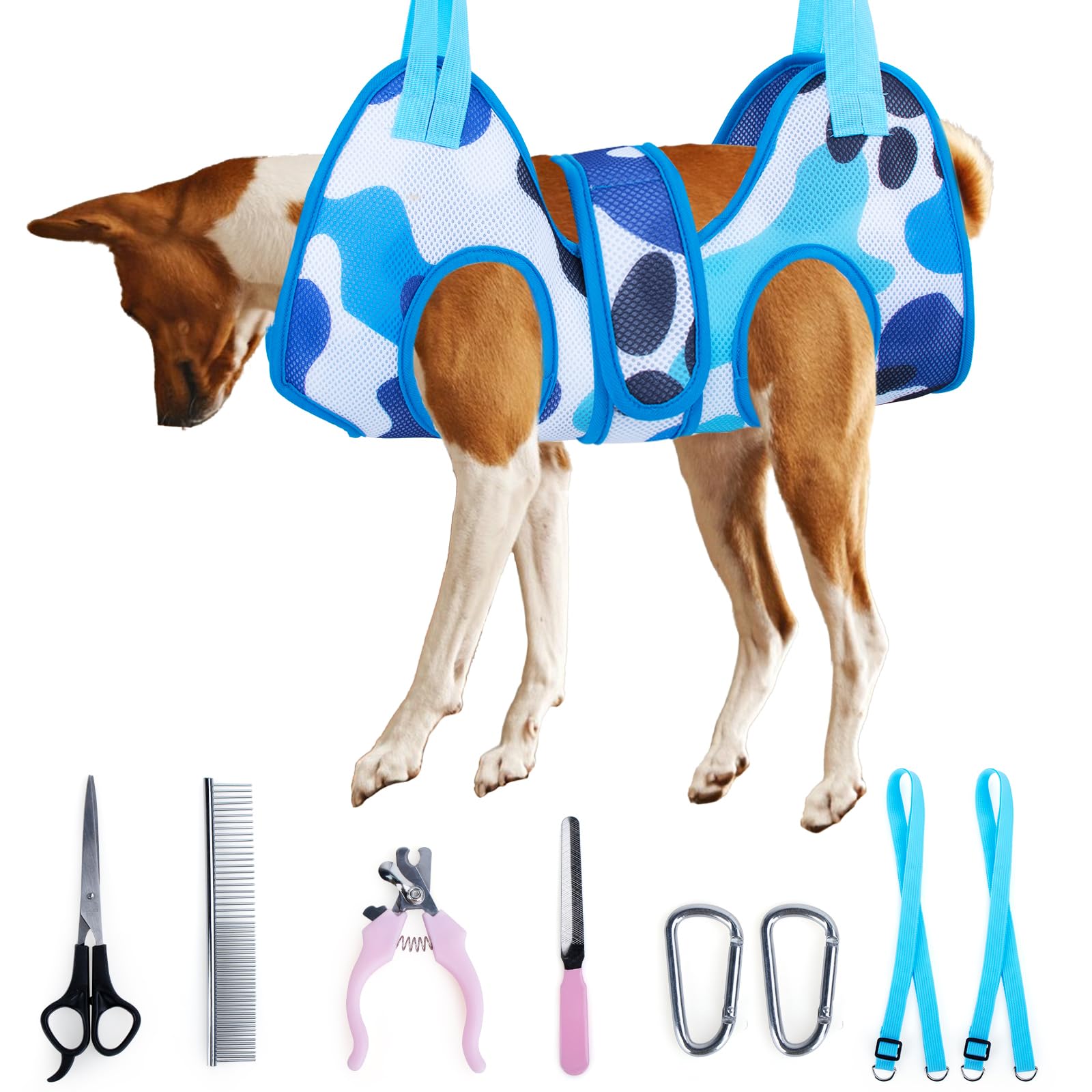 Secure-IT🔐 Multi-Functional Pet Grooming Hammock & Tool Set