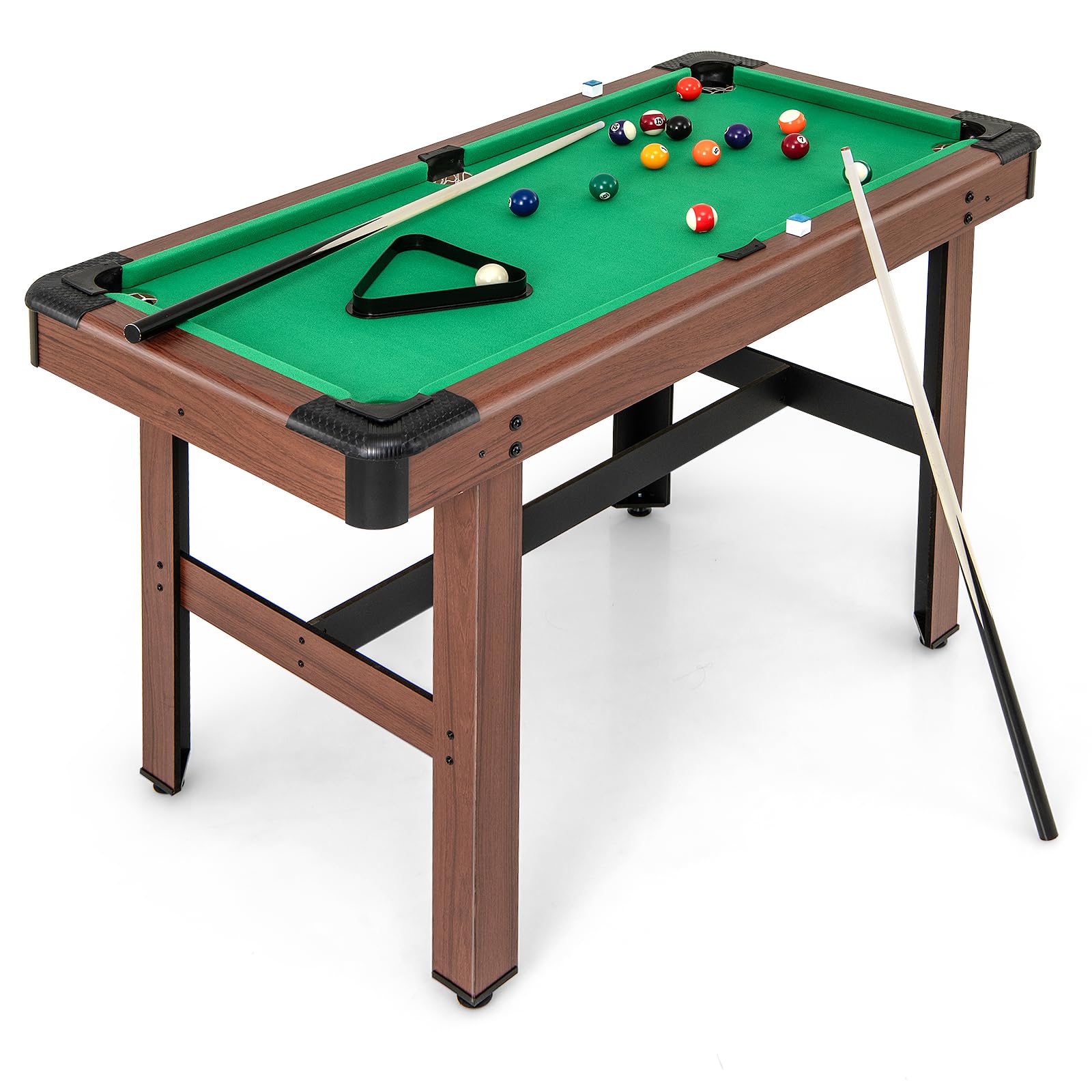 Secure-IT🔐 Ms. Mary Math 48" Classic Wooden Billiards Table Complete Set (Green)