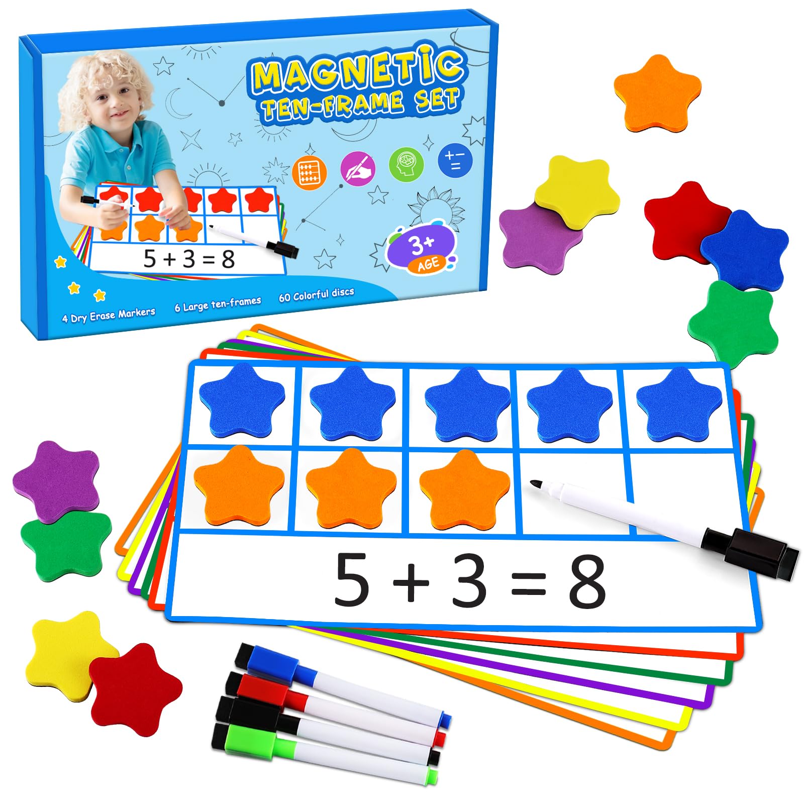 Secure-IT🔒Magnetic Ten-Frame Math Manipulative Kit