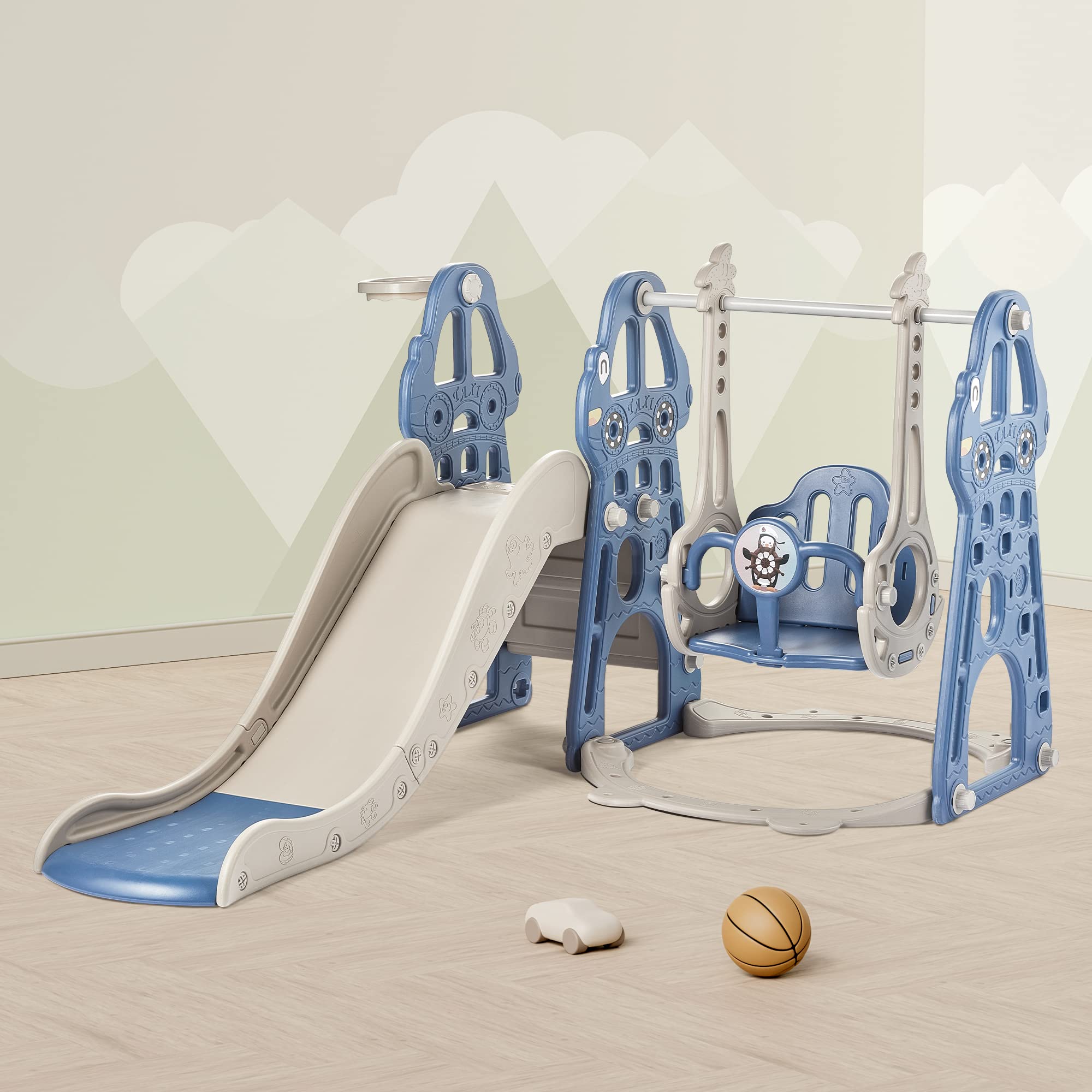 Secure-IT🔐 4-in-1 Toddler Multi-Play Activity Center with Slide & Swing