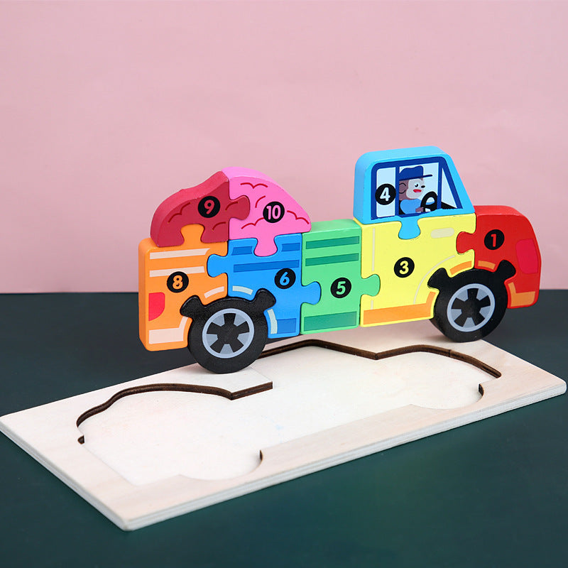Secure-IT🔒 Color Coded Wooden Animal Number Puzzle
