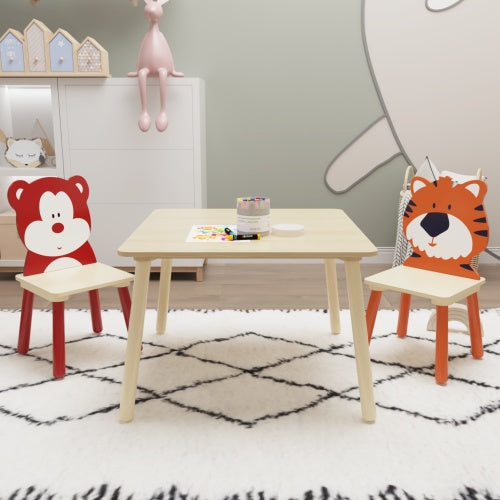 Secure-IT🔒Premium Solid Wood Children's Learning Table & 2 Chair Set