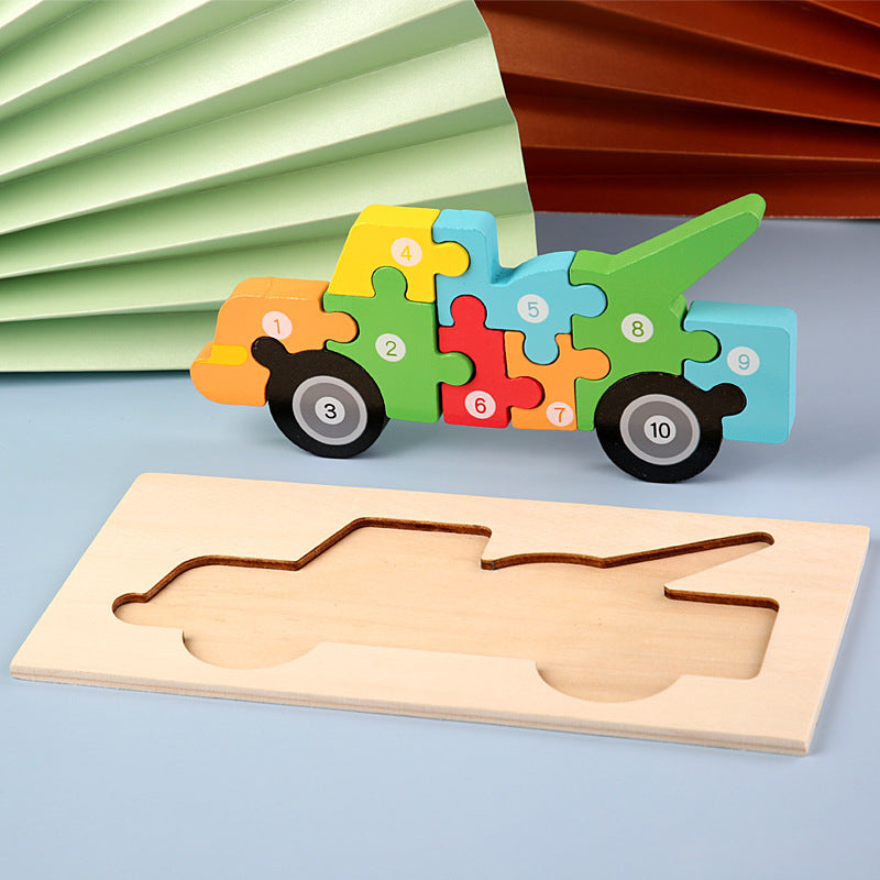 Secure-IT🔒 Color Coded Wooden Animal Number Puzzle