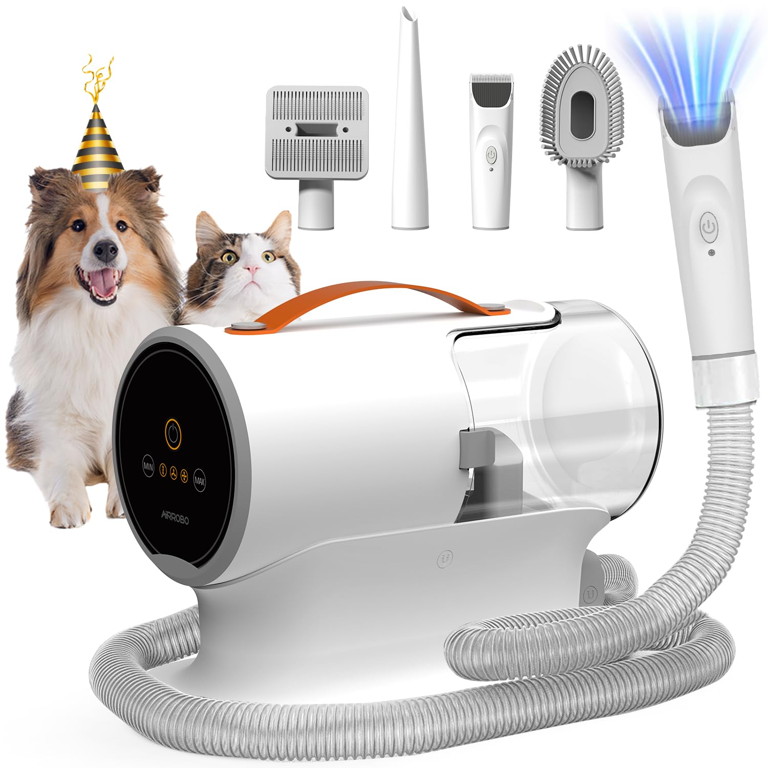 Secure-IT🔒AIRROBO PG100 Pet Grooming Vacuum & 5-Tool Kit