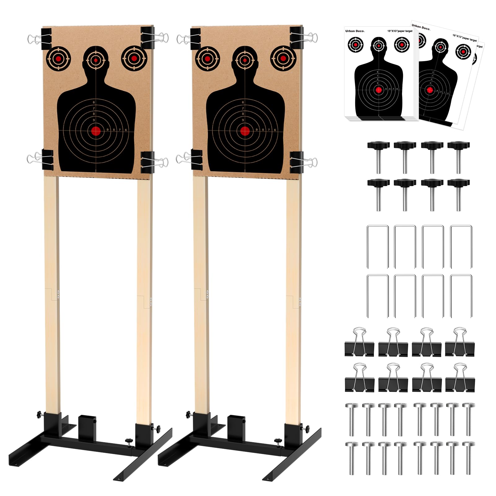 Secure-IT🔐 Urban Deco Professional Adjustable H-Shape Shooting Target Stand 2-Pack