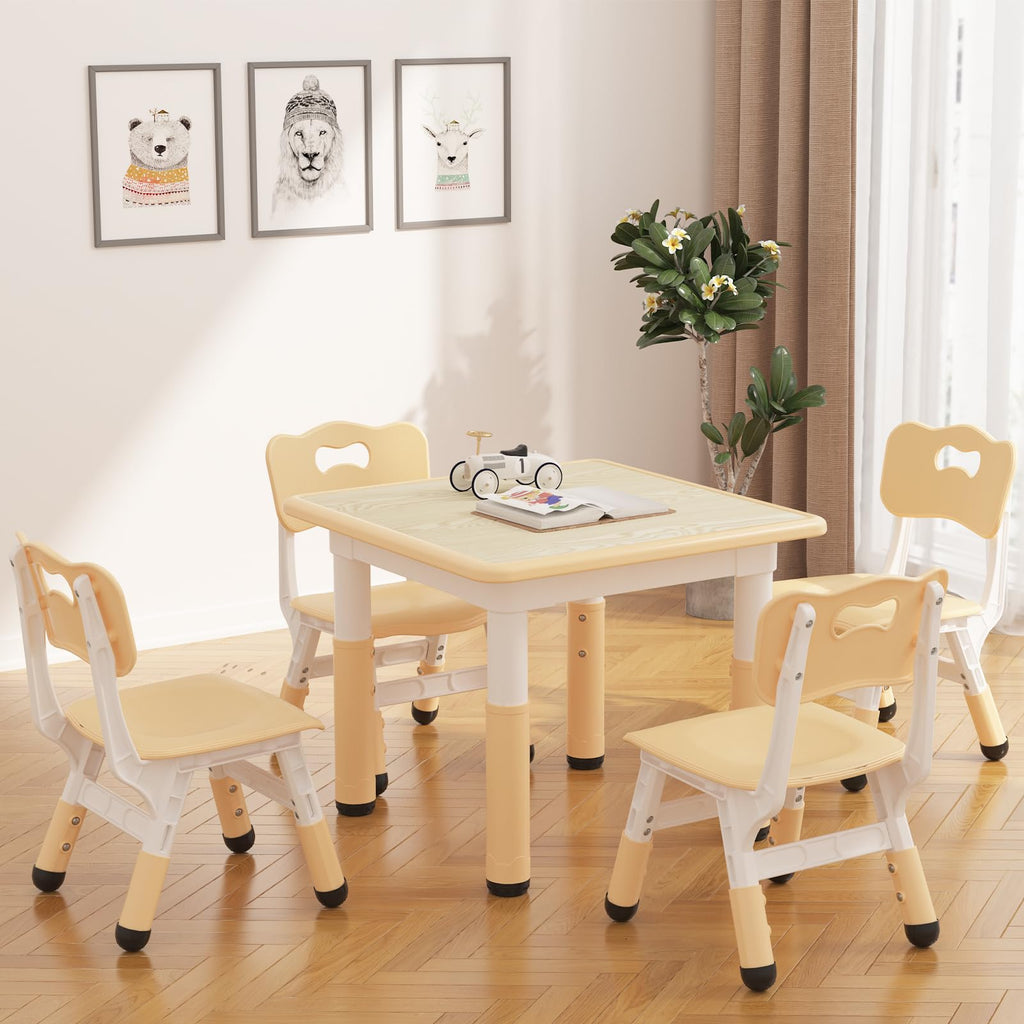 Secure-IT🔒Modern Height-Adjustable Graffiti Art Table & 4-Chair Set