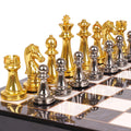 Secure-IT 🔐 Premium Zinc Alloy Metal Chess Set with Marbling Board