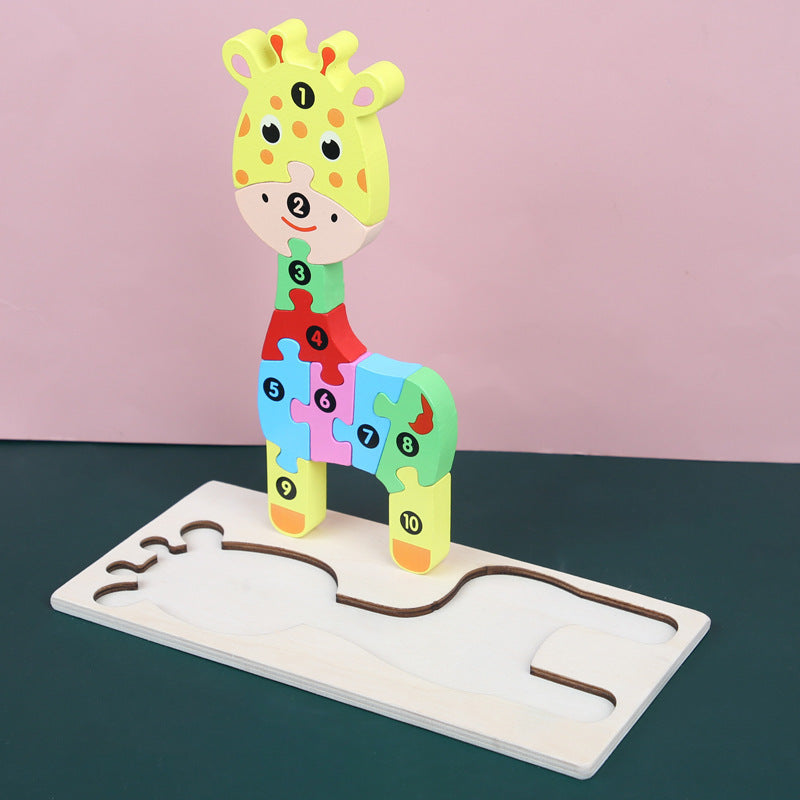 Secure-IT🔒 Color Coded Wooden Animal Number Puzzle