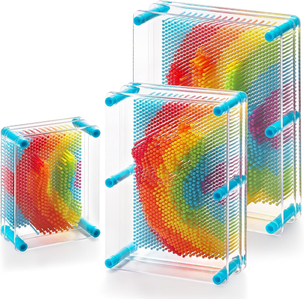 Secure-IT🔒3-Piece Rainbow 3D Pin Art Sensory Bundle