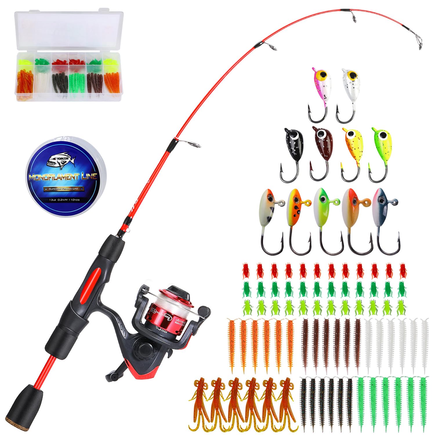 Secure-IT🔐 Sougayilang 27" Ice Fishing Rod & Reel Combo Kit