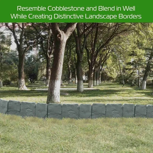 Secure-IT🔒 Miss Mary Math Professional 20-Piece Pebble Effect Plastic Garden Lawn Edge Suite